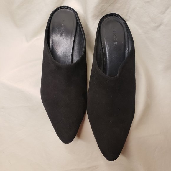 🦚HOST PICK🦚VINCE Black Suede EMBERLY Mule, Size 8.5M - Picture 8 of 11
